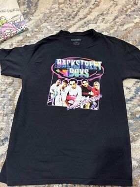 Backstreet Boys Black Graphic Short-Sleeve Tee